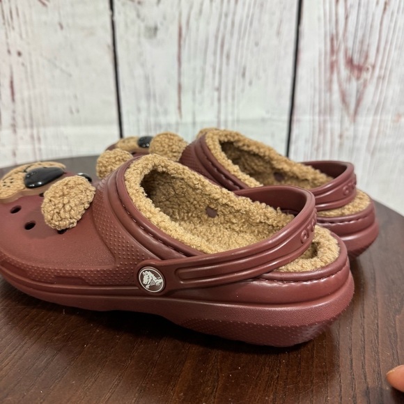 Crocs Classic Lined Bear Clog Kids Size J5 Women’s 6-6.5 Super Cute NWT - Picture 8 of 10